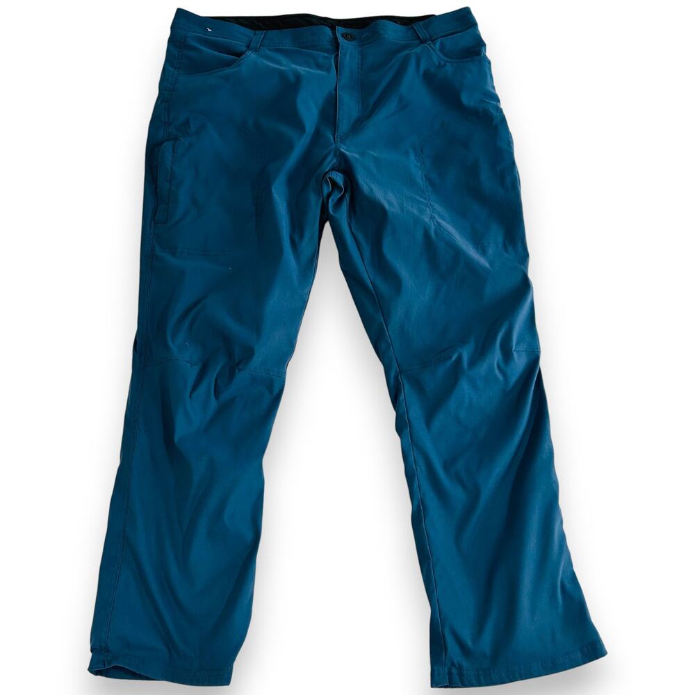 Orvis Mens 42x30 Pants Fleece Lined Blue Soft Shell Water Repellant